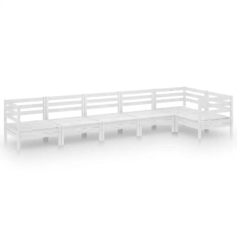 Houten tuinset van massief grenenhout voor buiten ontspanning - Wit - Tuinsets