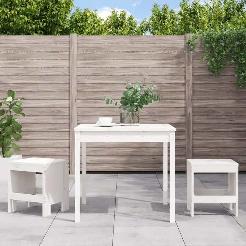 Houten Tuinset van Massief Grenenhout voor Gezellig Buitenplezier - Wit grenenhout - Tuinsets