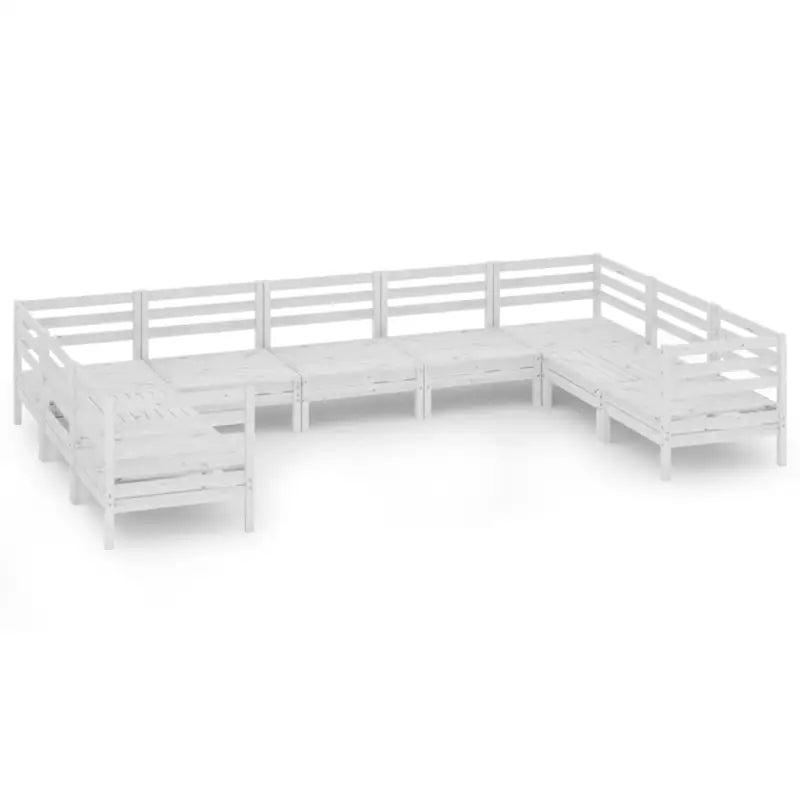 Houten tuinset van massief grenenhout voor ontspanning en gezelligheid - Wit - Tuinsets