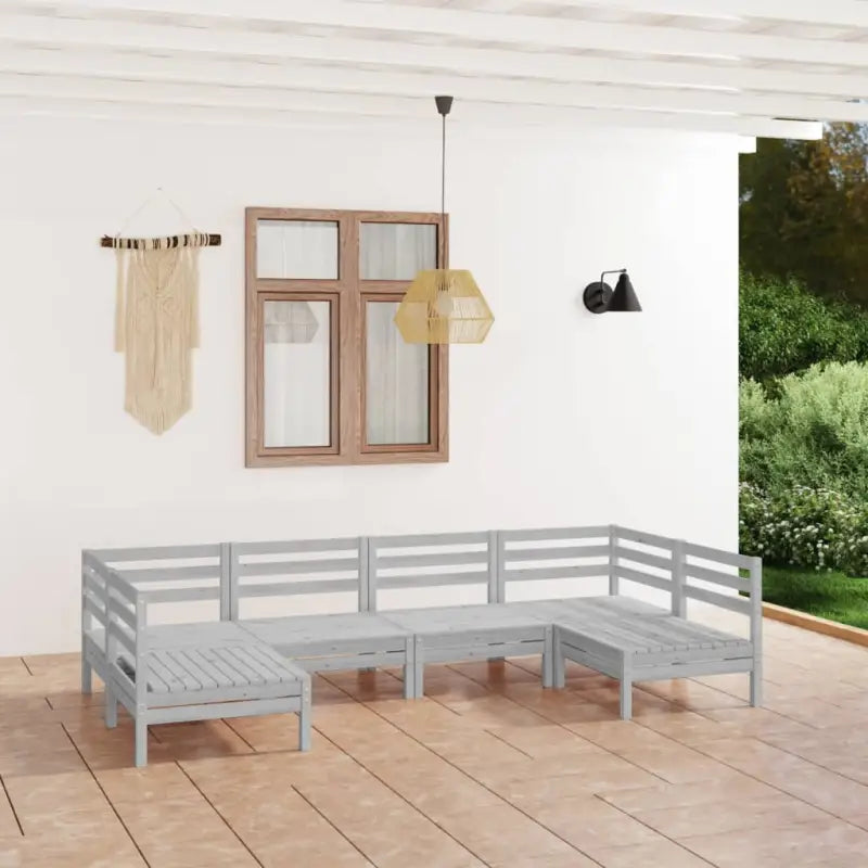 Houten tuinset van massief grenenhout voor ontspanning en gezelschap - Tuinsets