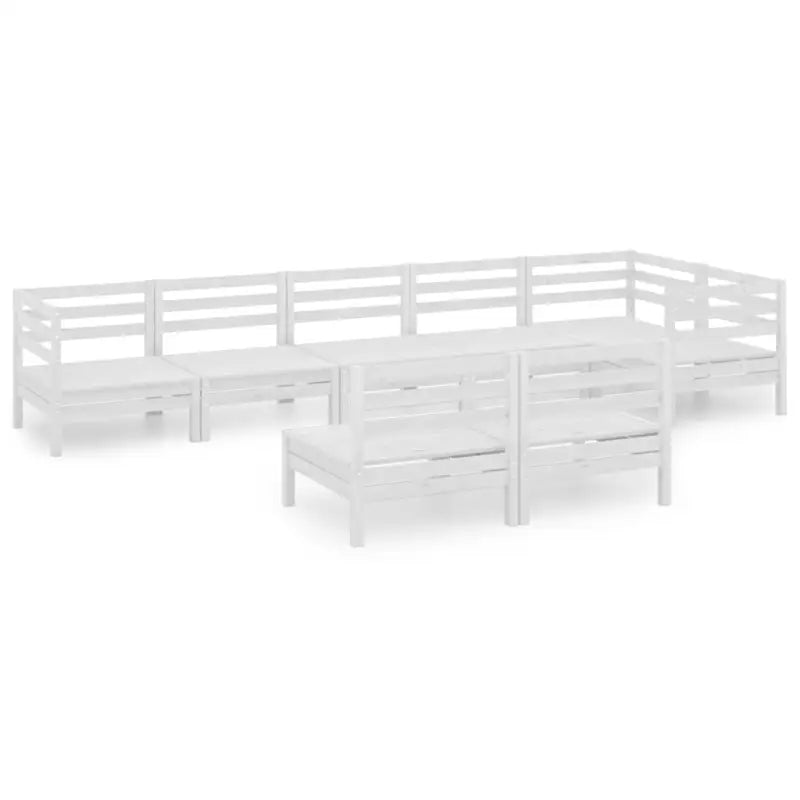 Houten tuinset van massief grenenhout voor ontspanning en samen genieten - Wit - Tuinsets