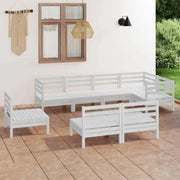 Houten tuinset van massief grenenhout voor ontspanning en samenkomen - Wit - Tuinsets
