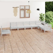 Houten tuinset van massief grenenhout voor ontspanning en samenkomst - Wit - Tuinsets