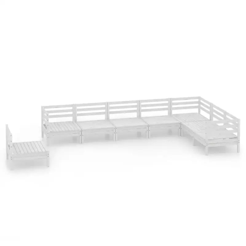 Houten tuinset van massief grenenhout voor ontspanning en samenkomst - Wit - Tuinsets