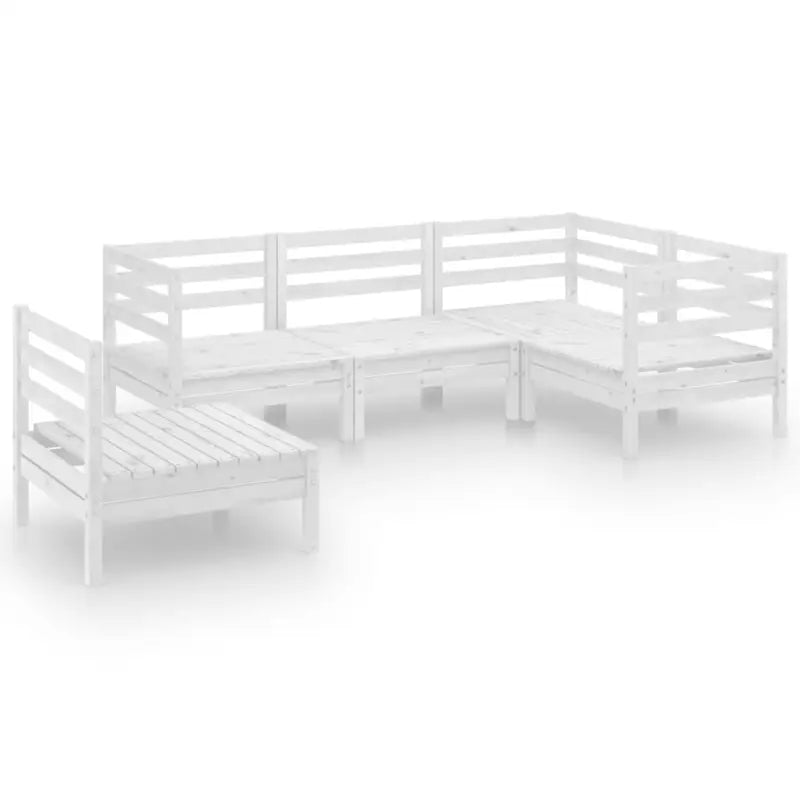 Houten tuinset van massief grenenhout voor ontspanning en samenzijn - Wit - Tuinsets