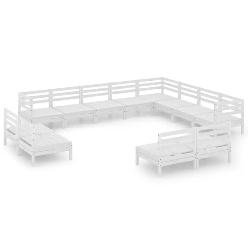 Houten tuinset van massief grenenhout voor ontspanning en samenzijn - Wit - Tuinsets