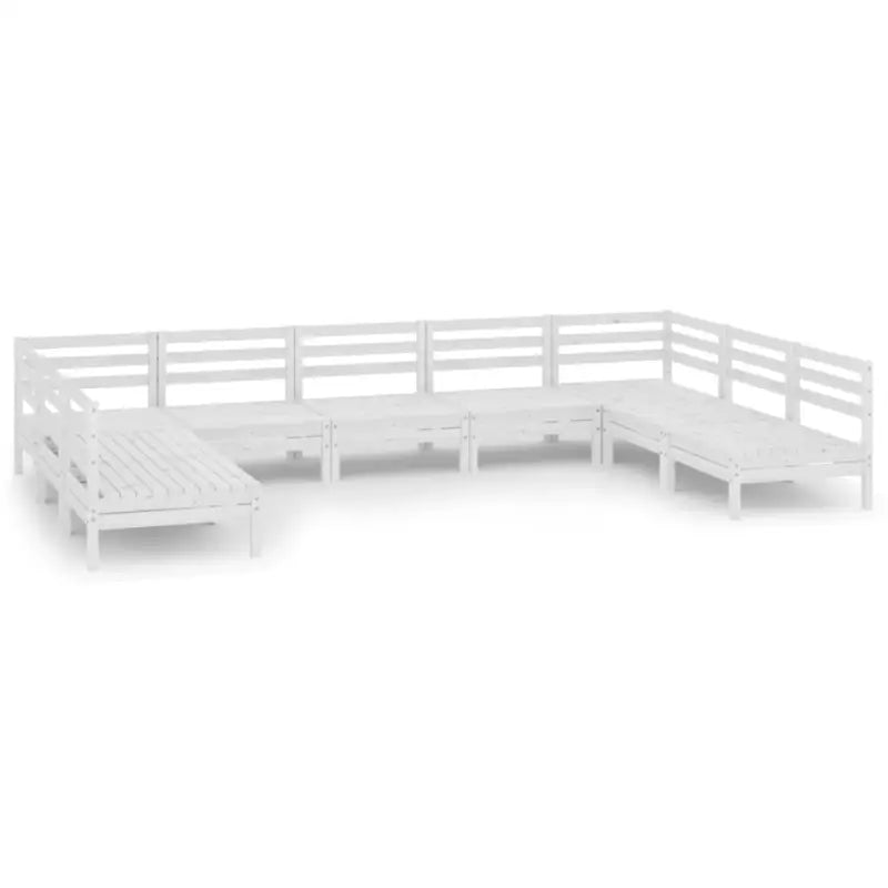Houten tuinset van massief grenenhout voor ontspanning en samenzijn - Wit - Tuinsets