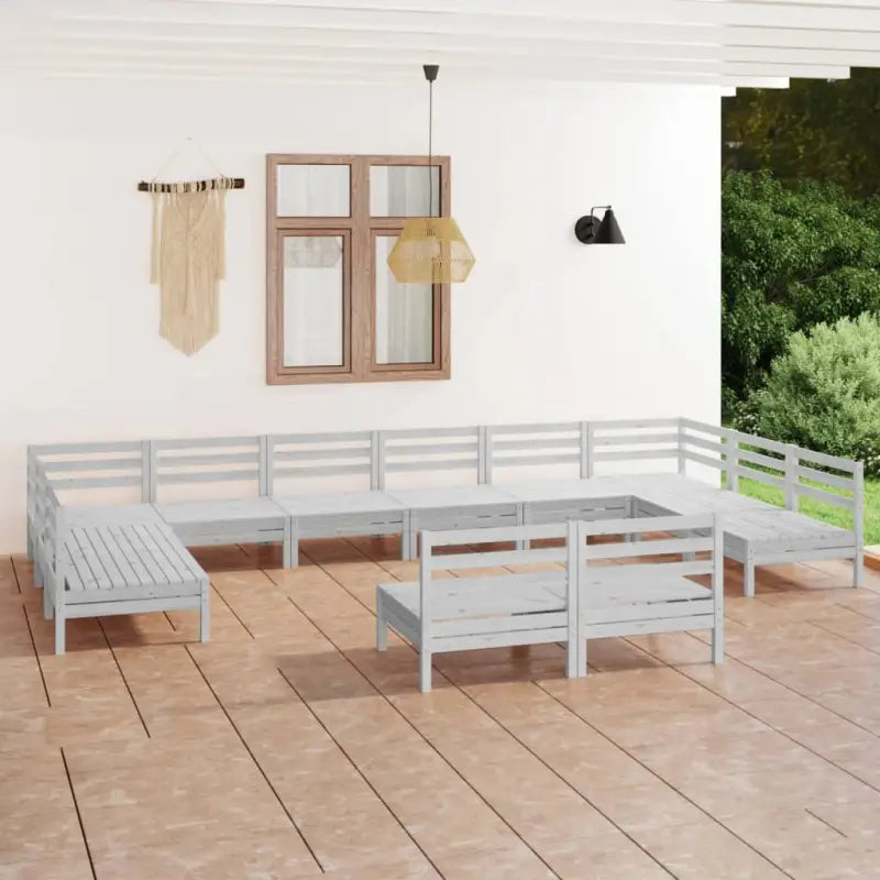 Houten tuinset van massief grenenhout voor ontspanning en samenzijn - Tuinsets