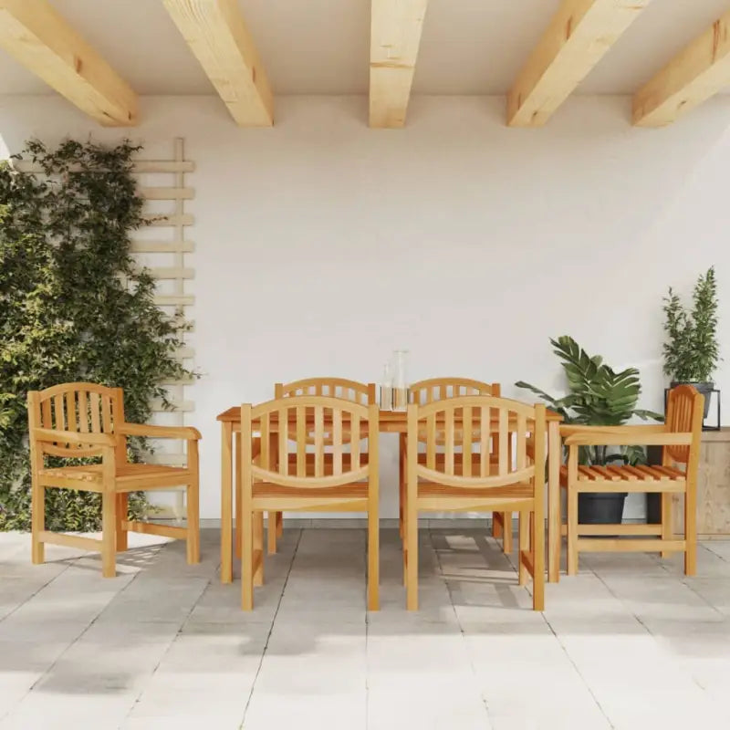 Houten tuinset van massief teakhout fijn geschuurd eenvoudig schoon - 160 cm tafellengte - Tuinsets