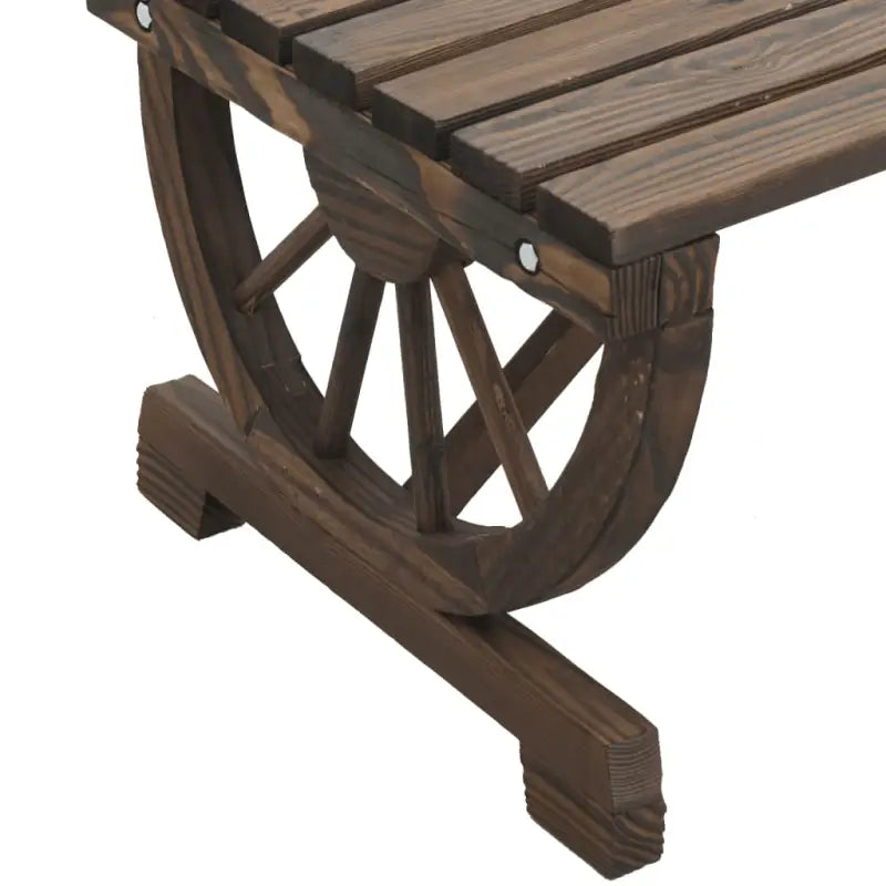 Houten tuinset van massief vurenhout met gebrande uitstraling - Tuinsets