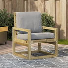 Houten tuinstoel van massief grenenhout voor in de tuin of op het terras - Naturel geïmpregneerd / 1 - Tuinstoelen