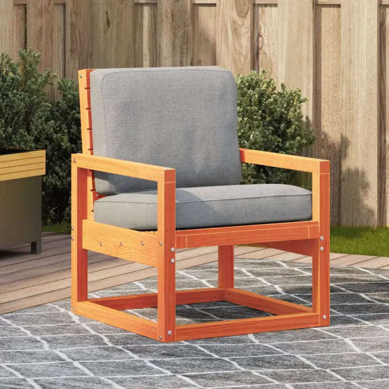 Houten tuinstoel van massief grenenhout voor in de tuin of op het terras - Wasbruin / 1 - Tuinstoelen
