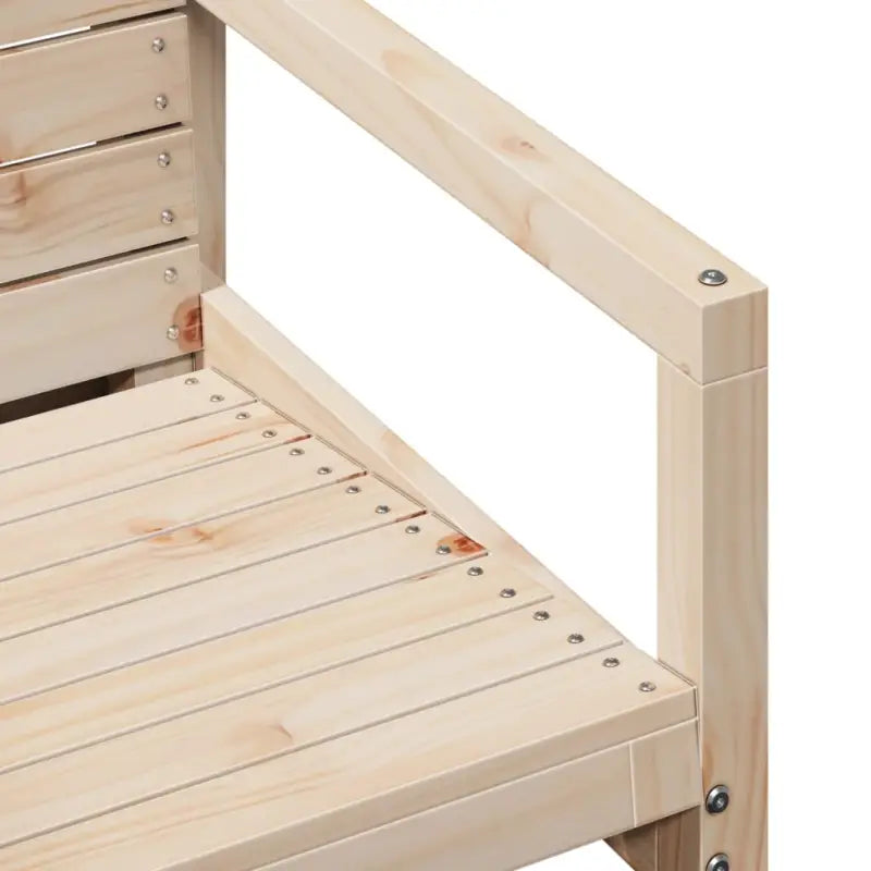 Houten tuinstoel van massief grenenhout voor in de tuin of op het terras - Tuinstoelen