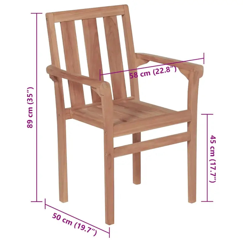 Houten tuinstoelen set met hard teakhout en fijn geschuurde afwerking - Tuinstoelen