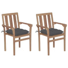 Houten tuinstoelen set van fijn geschuurd hard teakhout - Antraciet / 2 - Tuinstoelen