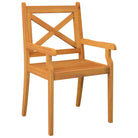 Houten tuinstoelen van massief acaciahout voor buitengebruik - Tuinstoelen