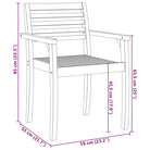 Houten tuinstoelen van massief acaciahout voor tuin en terras - Tuinstoelen