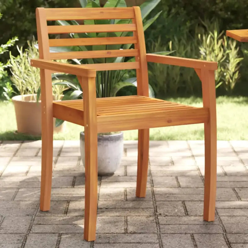 Houten tuinstoelen van massief acaciahout voor tuin en terras - 8 - Tuinstoelen