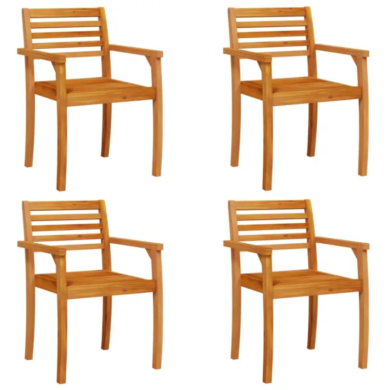 Houten tuinstoelen van massief acaciahout voor tuin en terras - Tuinstoelen