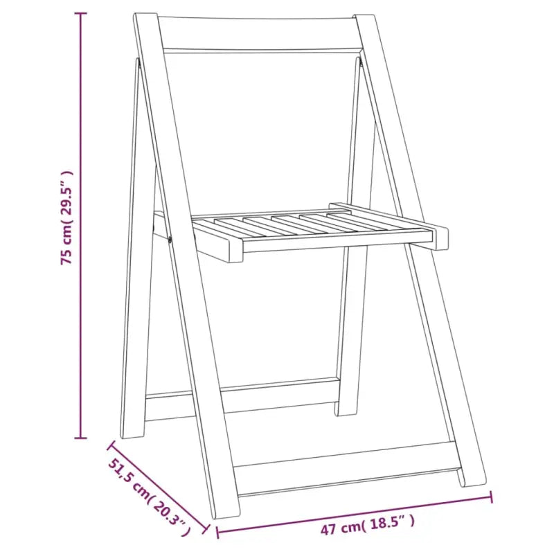 Houten tuinstoelen van massief acaciahout voor tuin of terras - Tuinstoelen