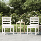 Houten tuinstoelen van massief grenenhout voor comfortabel buitengebruik - Wit grenenhout / 50 x 48 x 91.5 cm / 2