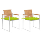 Houten tuinstoelen van massief teakhout voor een stijlvol terras - Heldergroen / 2 - Tuinstoelen