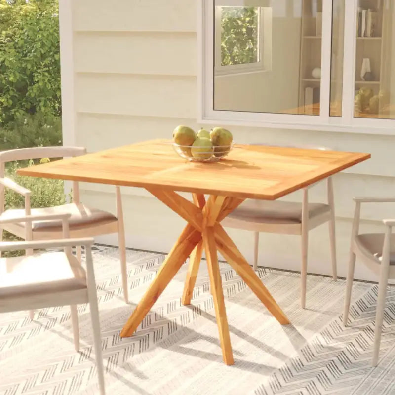 Houten tuintafel van massief acaciahout voor buitenruimte - 110 x 110 x 75 cm / 1 / Vierkant - Tuintafels