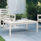 Houten tuintafel van massief grenenhout voor gezellige buitenmaaltijden - Wit grenenhout / 121 x 82.5 x 45 cm / 1
