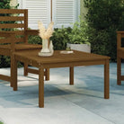 Houten tuintafel van massief grenenhout voor gezellige buitenmaaltijden - Honingbruin grenenhout / 82.5 x 82.5 x 45 cm