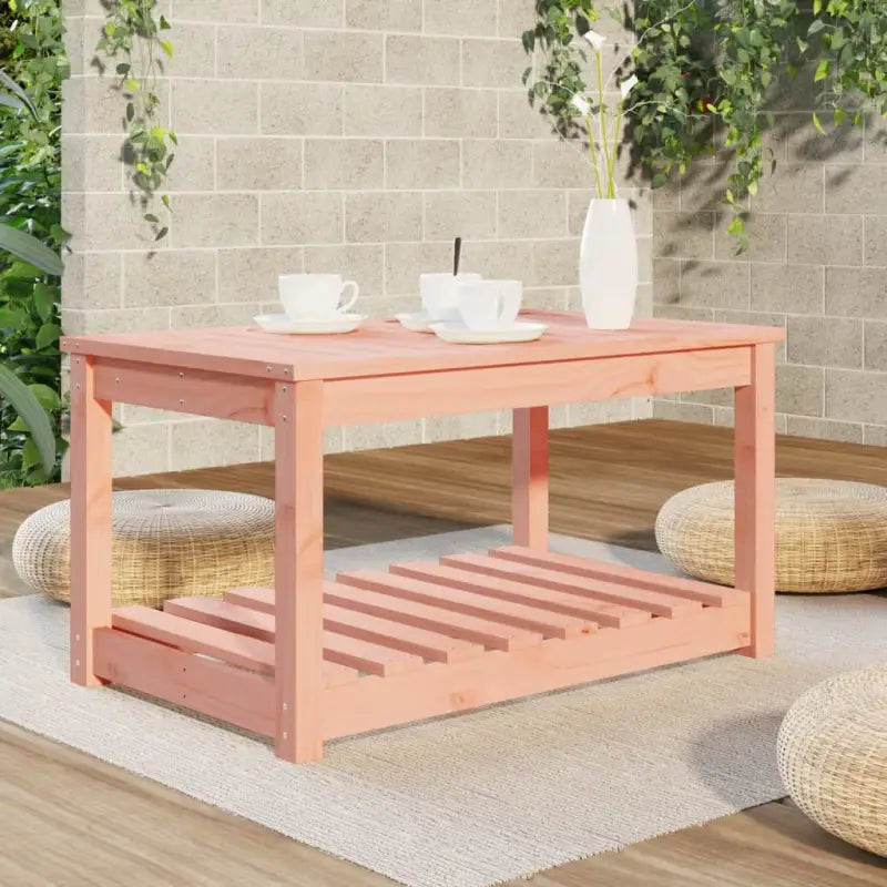 Houten tuintafel van massief grenenhout voor tuin en terras - Natuurlijk douglashout / 82.5 x 50.5 x 45 cm / 1