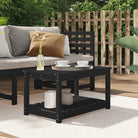 Houten tuintafel van massief grenenhout voor tuin en terras - Zwart grenenhout / 82.5 x 50.5 x 45 cm / 1 - Tuintafels