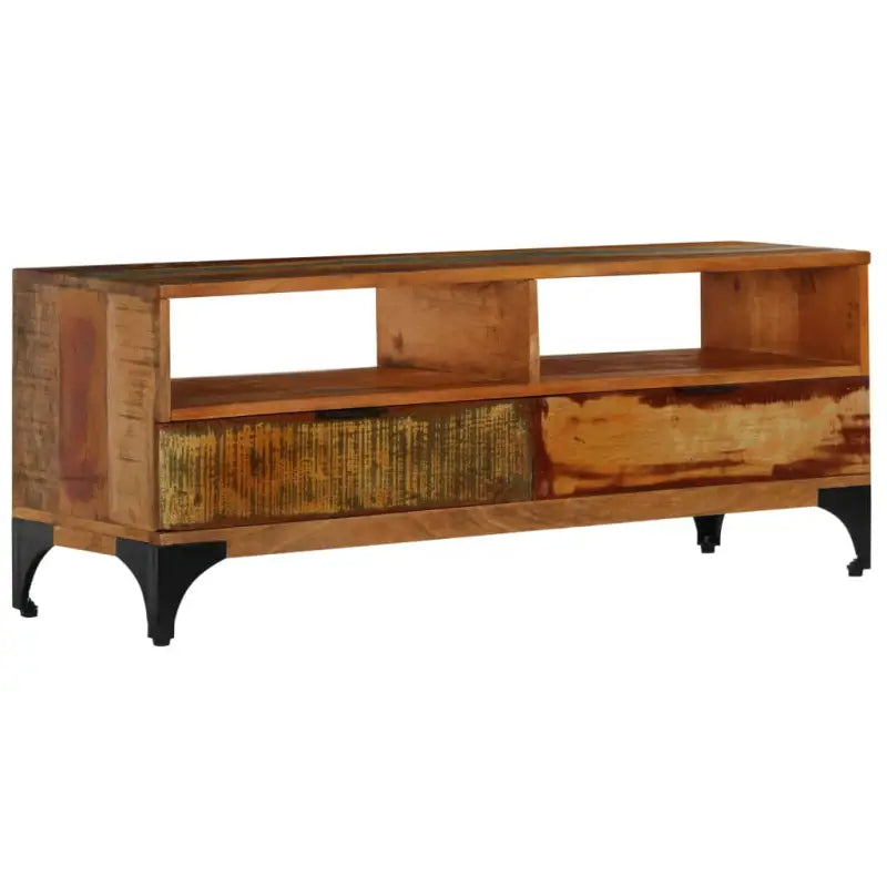Houten tv-meubel in antieke stijl van massief gerecycled hout - Tv-meubels
