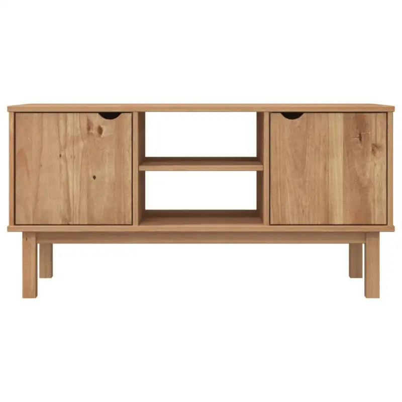 Houten TV-meubel in Scandinavisch design van massief grenenhout - Bruin / 1 - Tv-meubels