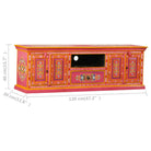 Houten Tv-meubel met decoratieve details van massief mangohout - Tv-meubels