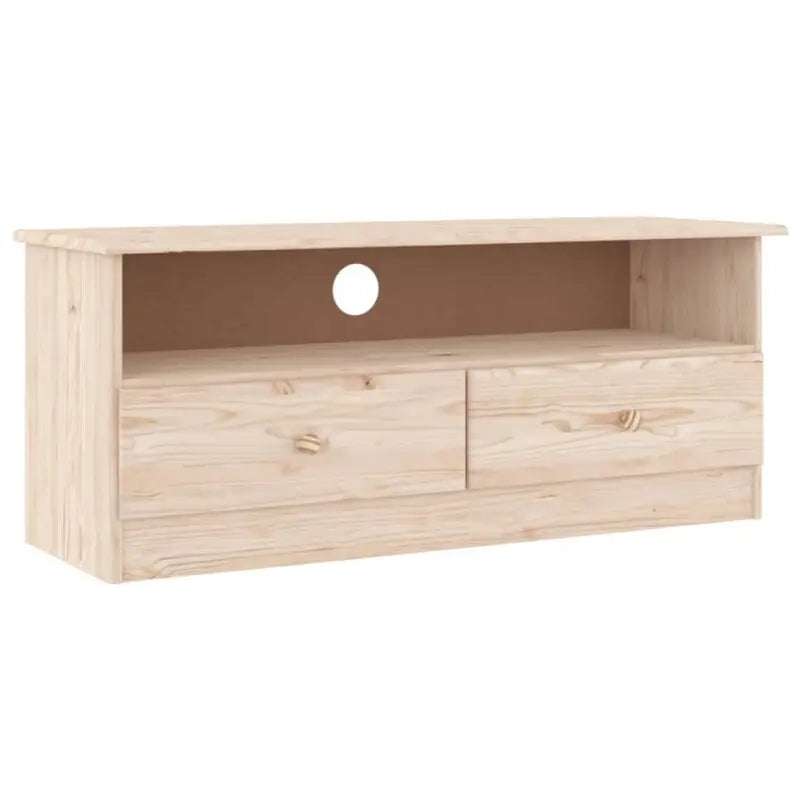Houten TV-meubel van massief grenenhout met houten knopen - Tv-meubels