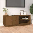 Houten TV-meubel van massief grenenhout met trendy ontwerp - Honingbruin / 1 - Tv-meubels
