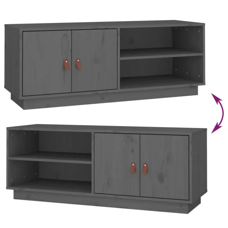 Houten TV-meubel van massief grenenhout met trendy ontwerp - Tv-meubels