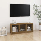 Houten Tv-meubel van massief grenenhout voor elegante inrichting - Honingbruin / 1 - Tv-meubels