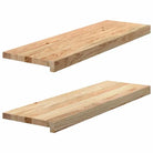 Houten vensterbanken van massief eikenhout voor een natuurlijke uitstraling - Naturel / 80 x 25 x 2 cm / 1