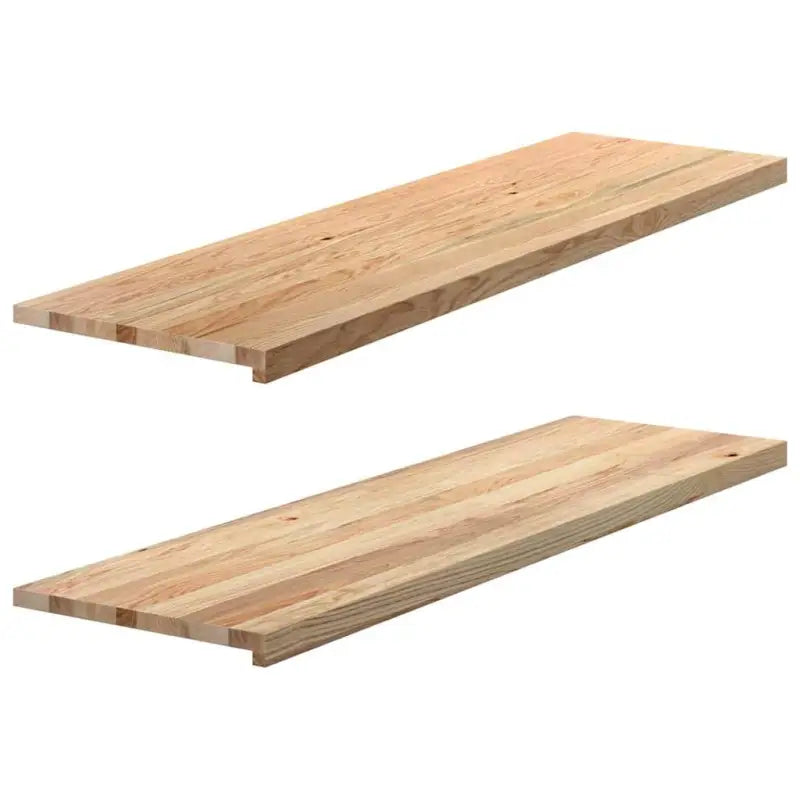 Houten vensterbanken van massief eikenhout voor een natuurlijke uitstraling - Naturel / 140 x 40 x 2 cm / 1