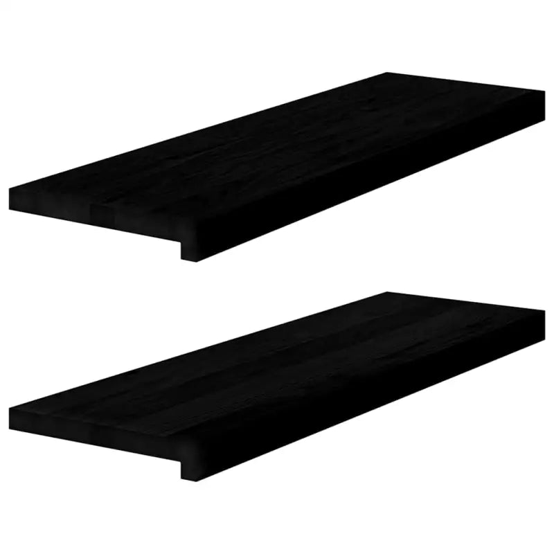 Houten vensterbanken van massief eikenhout voor een natuurlijke uitstraling - Donkerbruin / 80 x 25 x 2 cm / 1