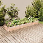 Houten verhoogd plantenbak van massief vurenhout met open bodem - Naturel / 240 x 45 x 25 cm / 1 - Bloempotten &