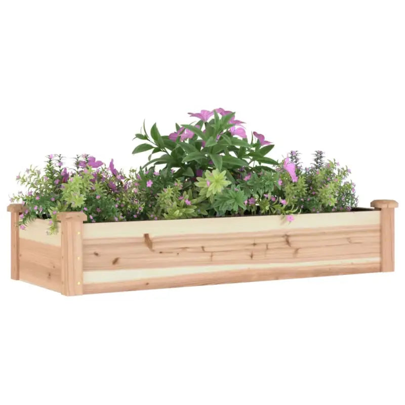 Houten verhoogd plantenbak van massief vurenhout met open bodem - Bloempotten & plantenbakken