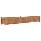 Houten verhoogde plantenbak in massief teakhout voor tuindecoratie - 200 x 30 x 25 cm / 1 - Bloempotten & plantenbakken