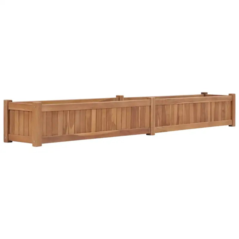 Houten verhoogde plantenbak in massief teakhout voor tuindecoratie - 200 x 30 x 25 cm / 1 - Bloempotten & plantenbakken