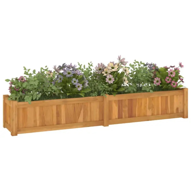 Houten verhoogde plantenbak in massief teakhout voor tuindecoratie - Bloempotten & plantenbakken