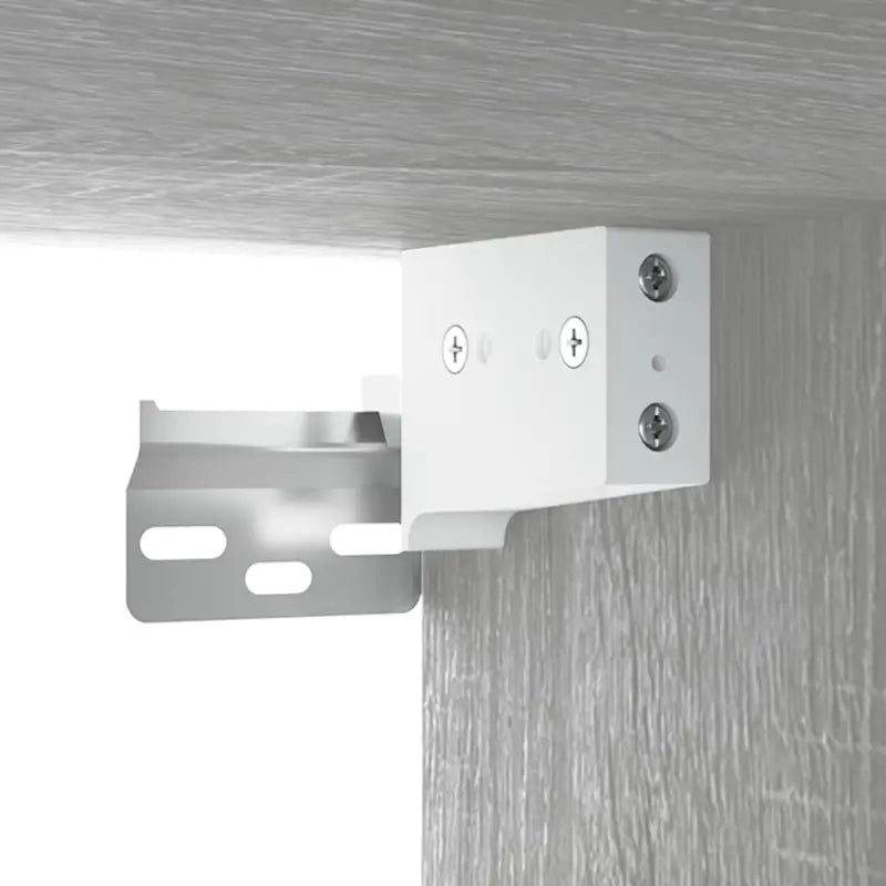 Houten wandkast in grijs sonoma met bewerkt hout voor Scandinavisch design - Opbergkasten & lockerkasten