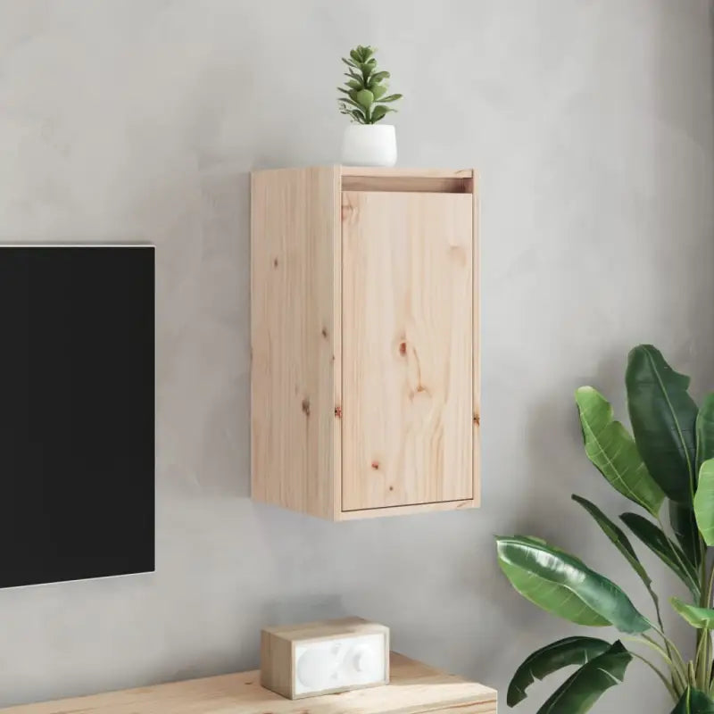 Houten wandkast van massief grenenhout voor decoratie en opbergruimte - Naturel / 2 / 1 - Wandplanken