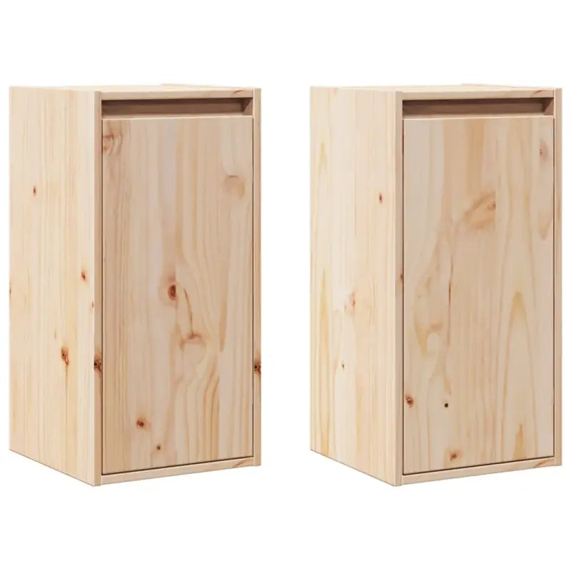 Houten wandkast van massief grenenhout voor decoratie en opbergruimte - Wandplanken