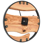 Houten wandklok met rustieke wijzerplaat en stil slingermechanisme - Wandklokken